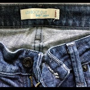 Levi low boot cut 545 jeans, size 8, dark blue